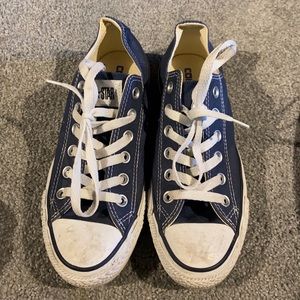 Navy Blue Converse - size 7 women’s // size 5 men’s